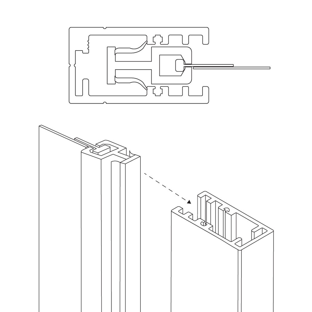 Tracker Fabric Retaining cassette blind example