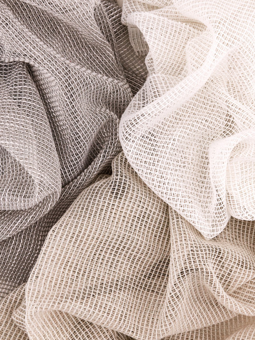 Textured sheer fabric in neutral shades