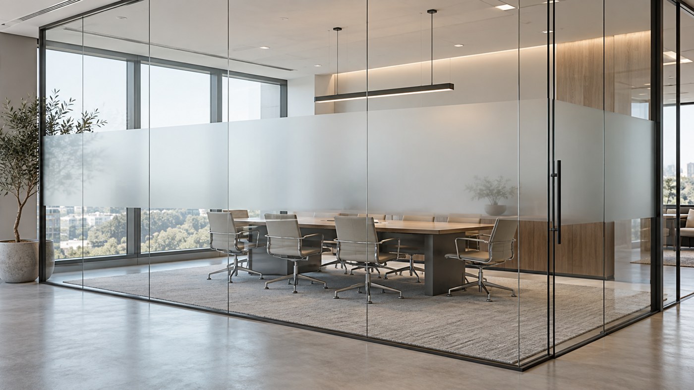 Privacy window film example